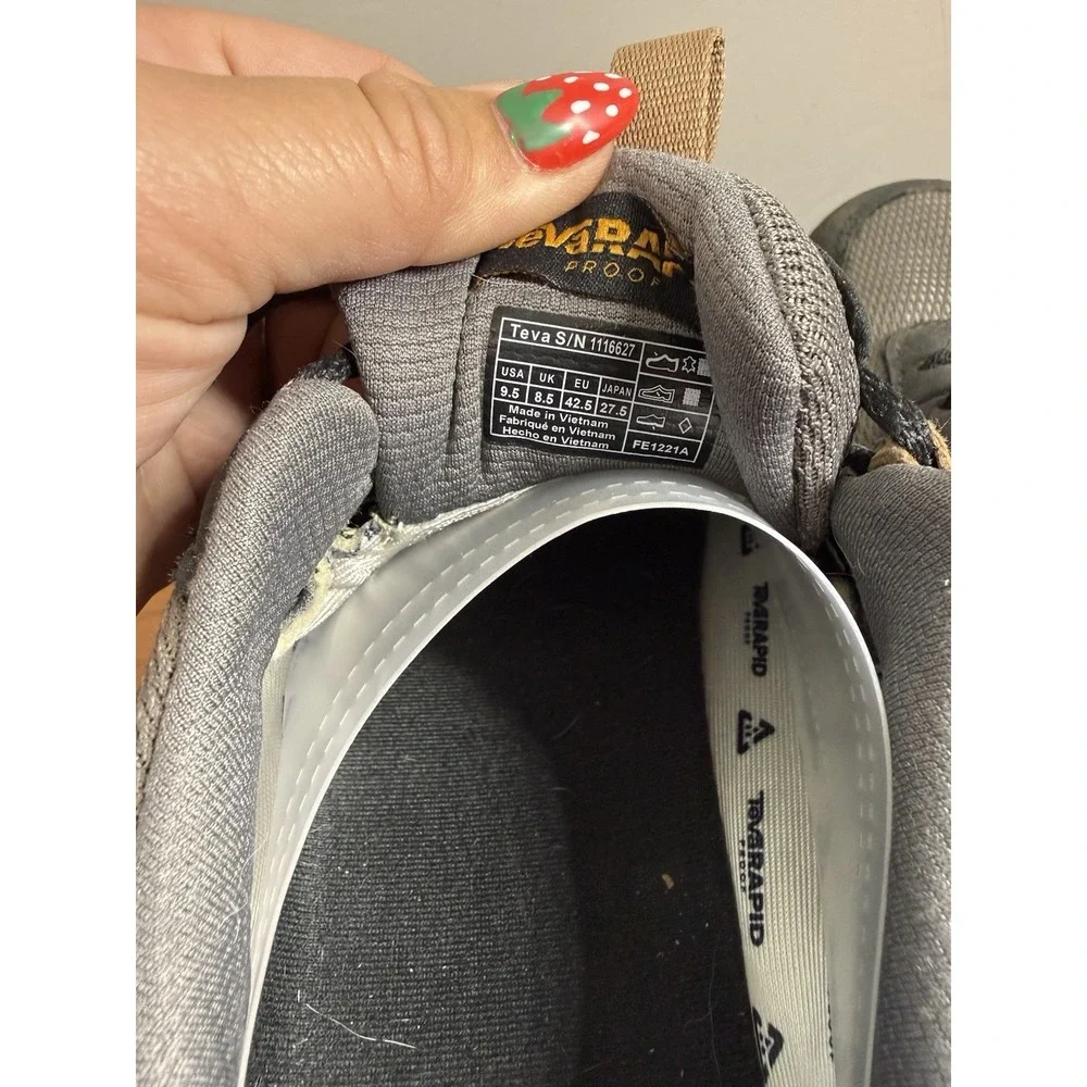 Teva Ridgeview RP Low Sneakers Shoes Gray Size 9.5 /42.5 Men's Tevarapid Proof